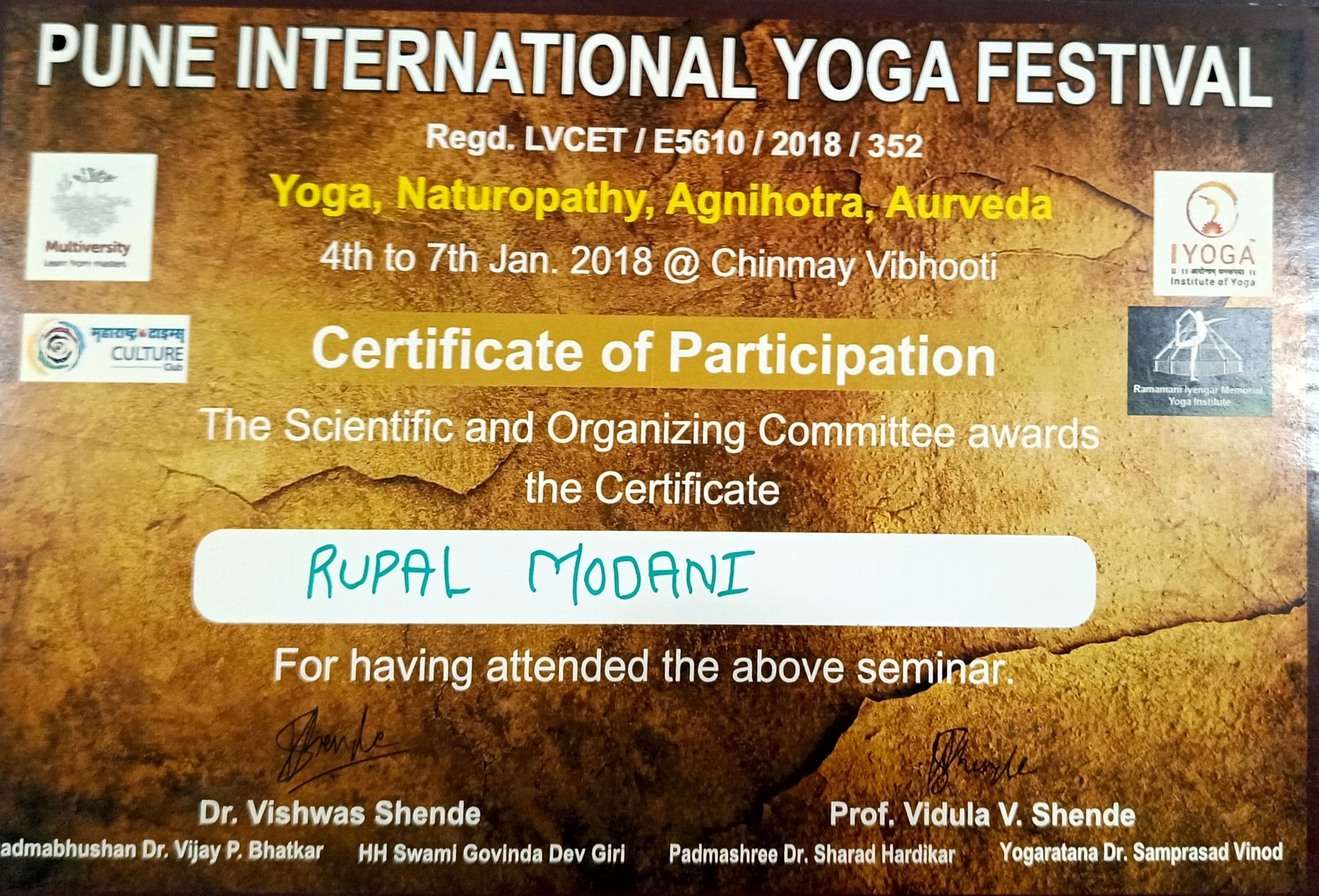 Certificate